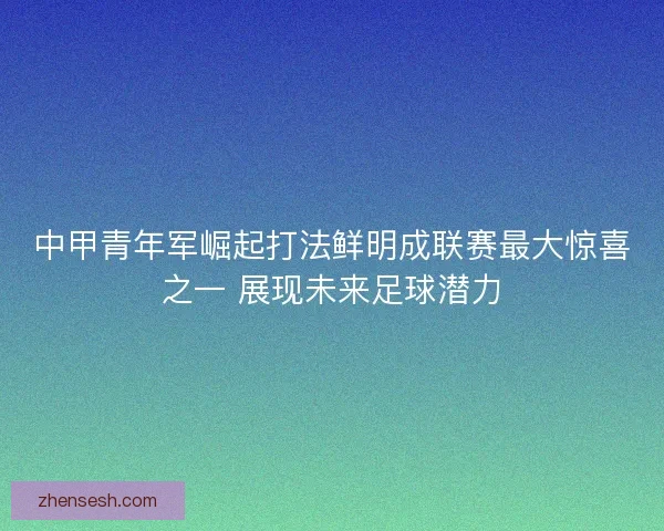 中甲青年军崛起打法鲜明成联赛最大惊喜之一 展现未来足球潜力 中甲青年军崛起打法鲜明成联赛最大惊喜之一 展现未来足球潜力